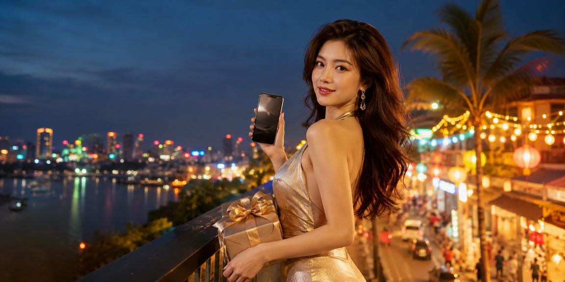 Hình ảnh nền khu chợ đêm tại Hà Nội minh họa chính sách bảo mật